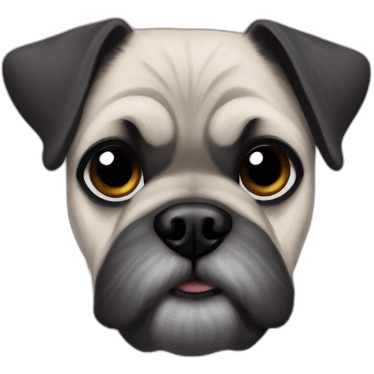 A pug x schnauzer emoji