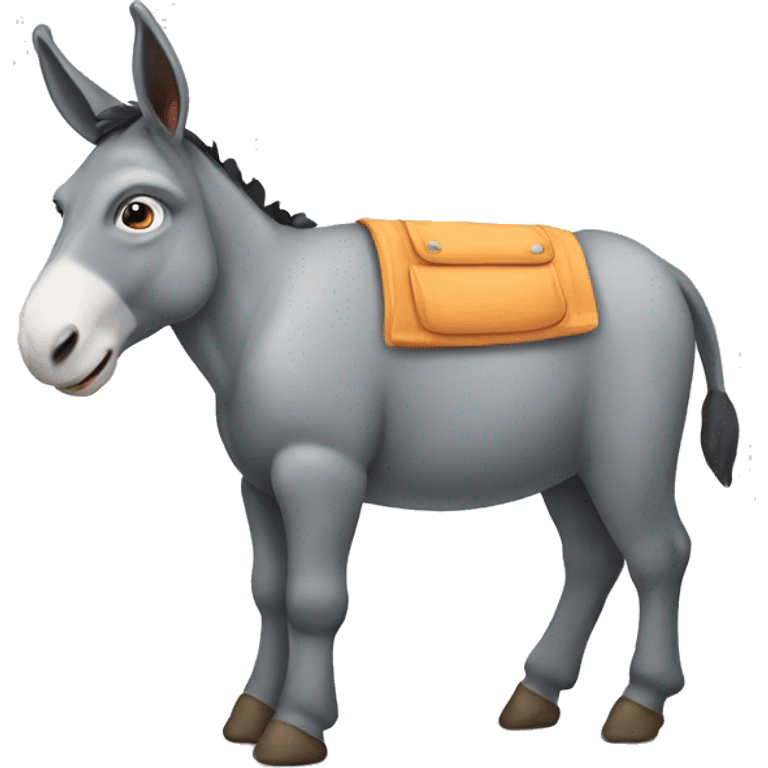 low IQ donkey wearing overalls emoji