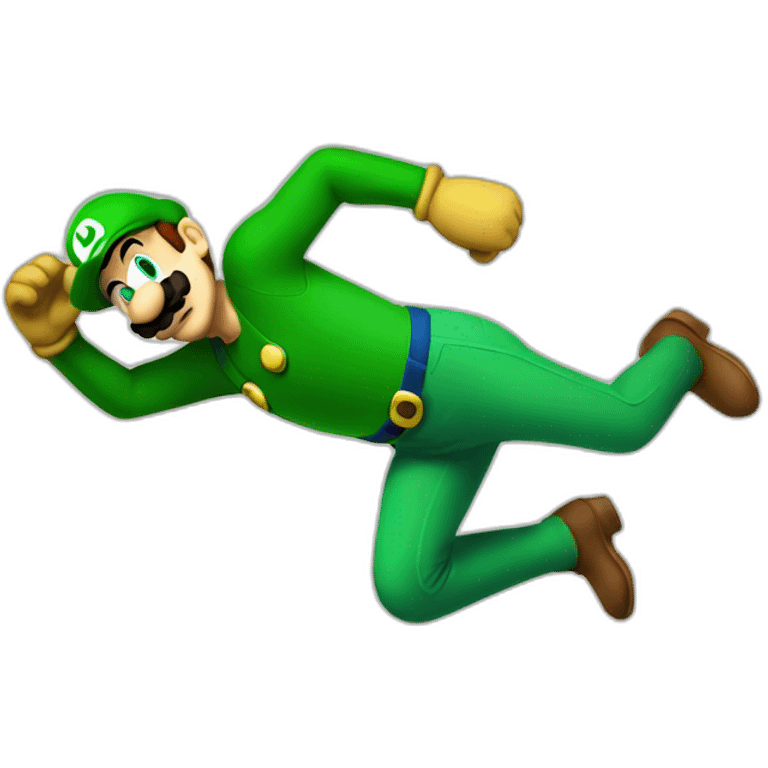 Luigi slipping emoji