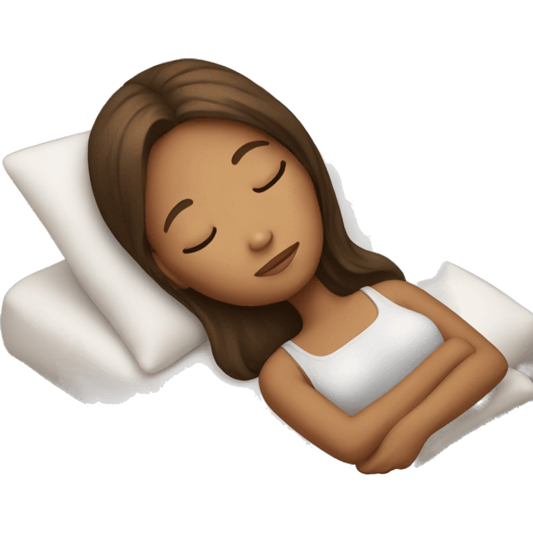 girl with brown hair sleeping emoji