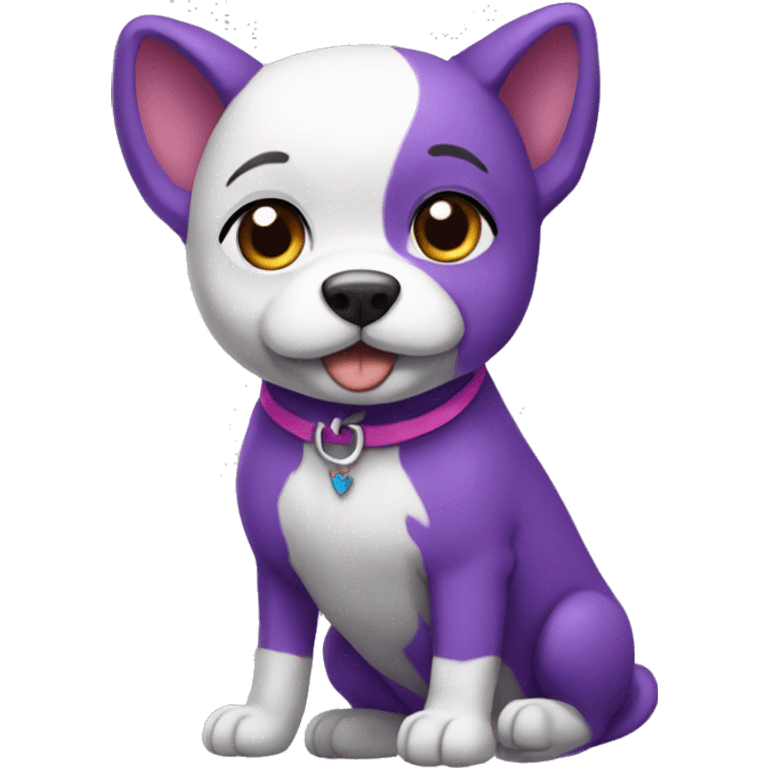 mi corazon morado perrito emoji