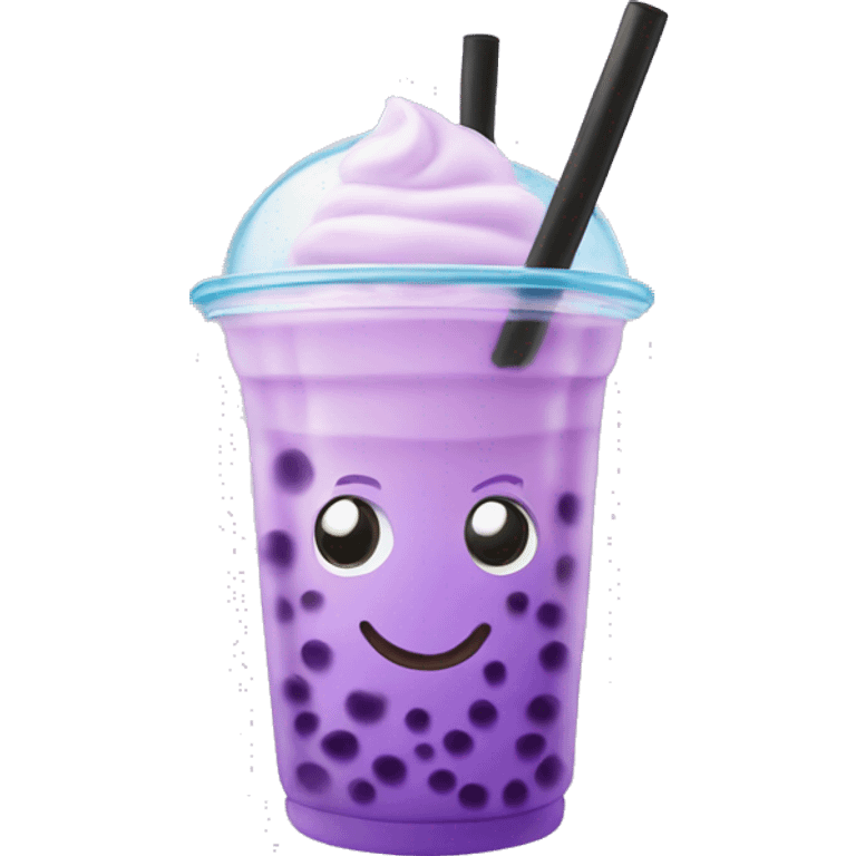 Taro bubble tea emoji