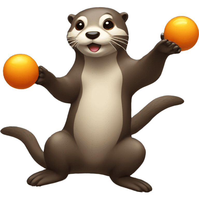 Otter juggling emoji