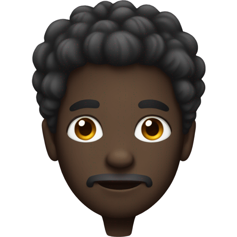 dark skin man with pillow fluff emoji