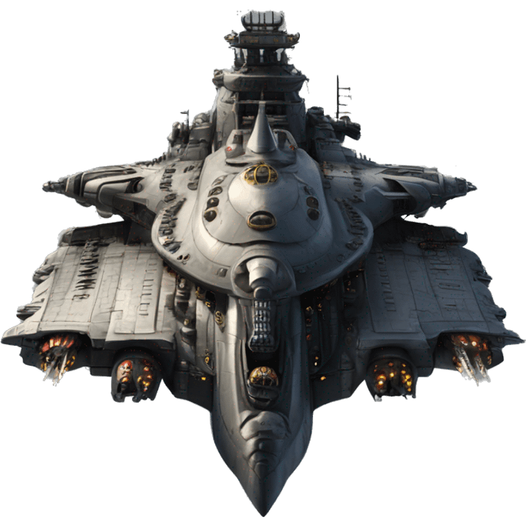 emperor-class battleship, a large gothic-tyled capital spaceship from Warhammer 40k  emoji