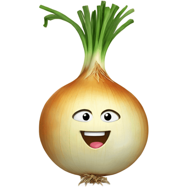 Happy onion emoji