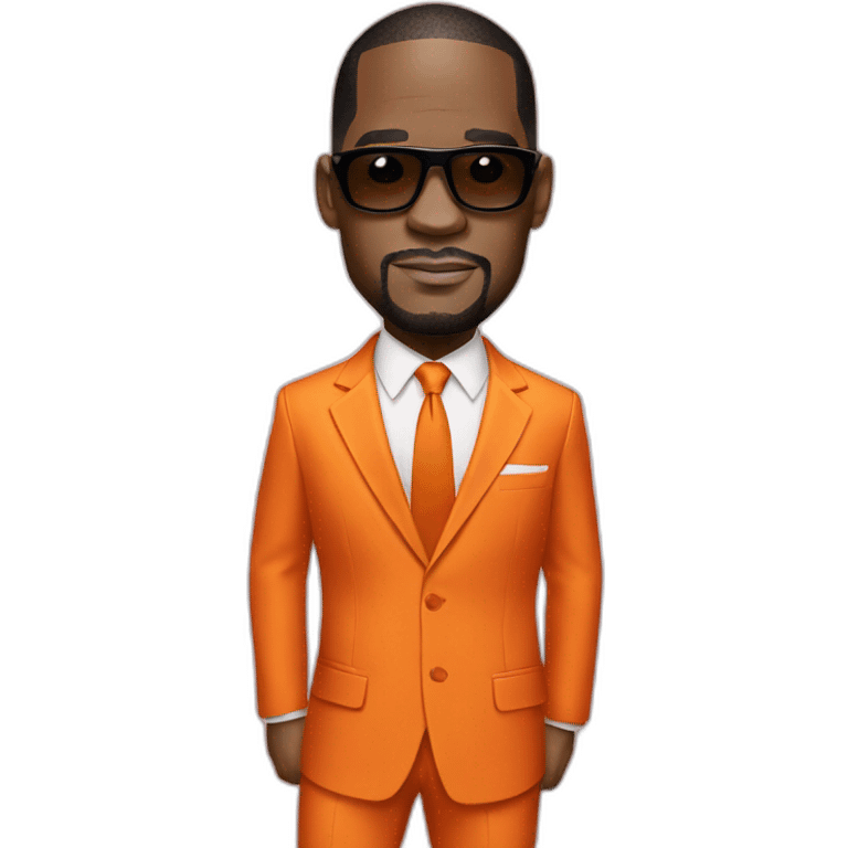 R kelly in a orange suit emoji