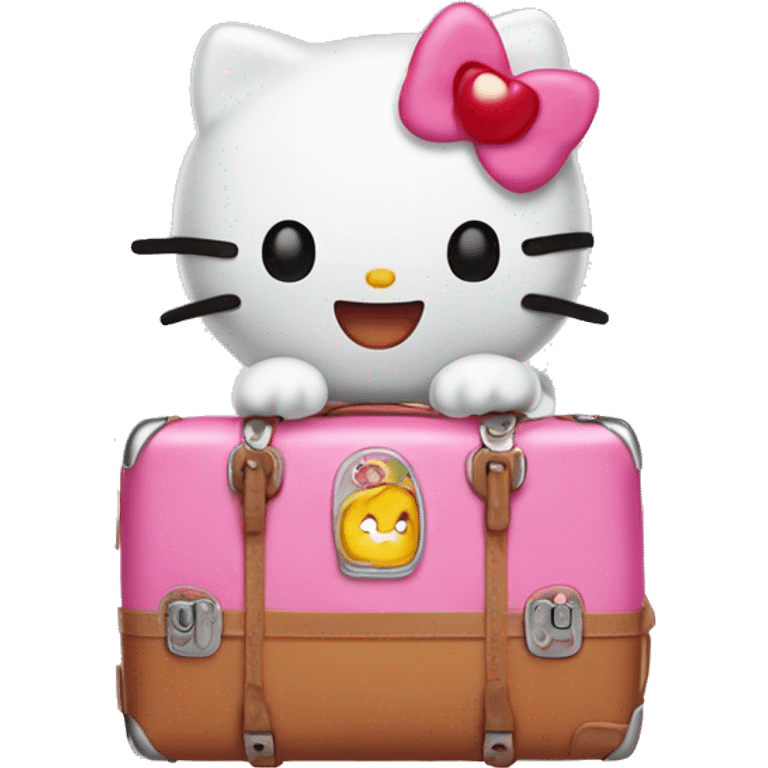 A tanned Hello Kitty goes on a trip emoji