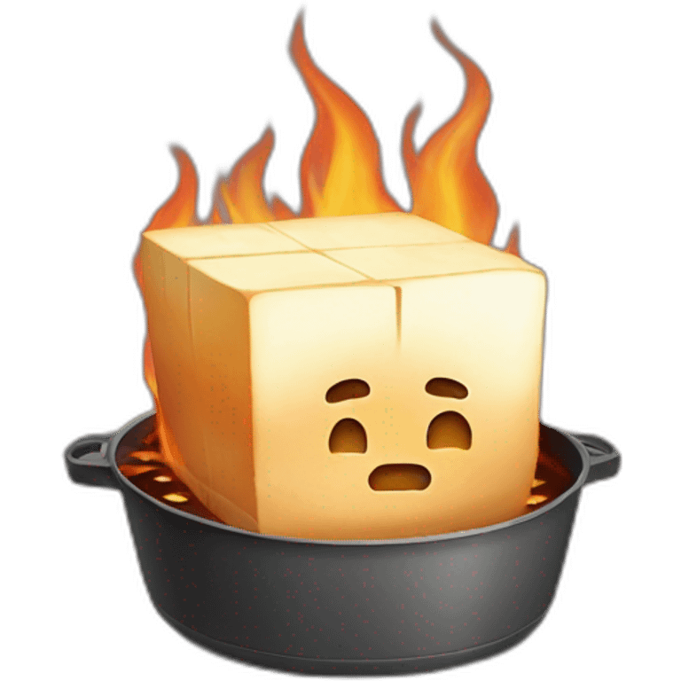 Burn Tofu in pot emoji