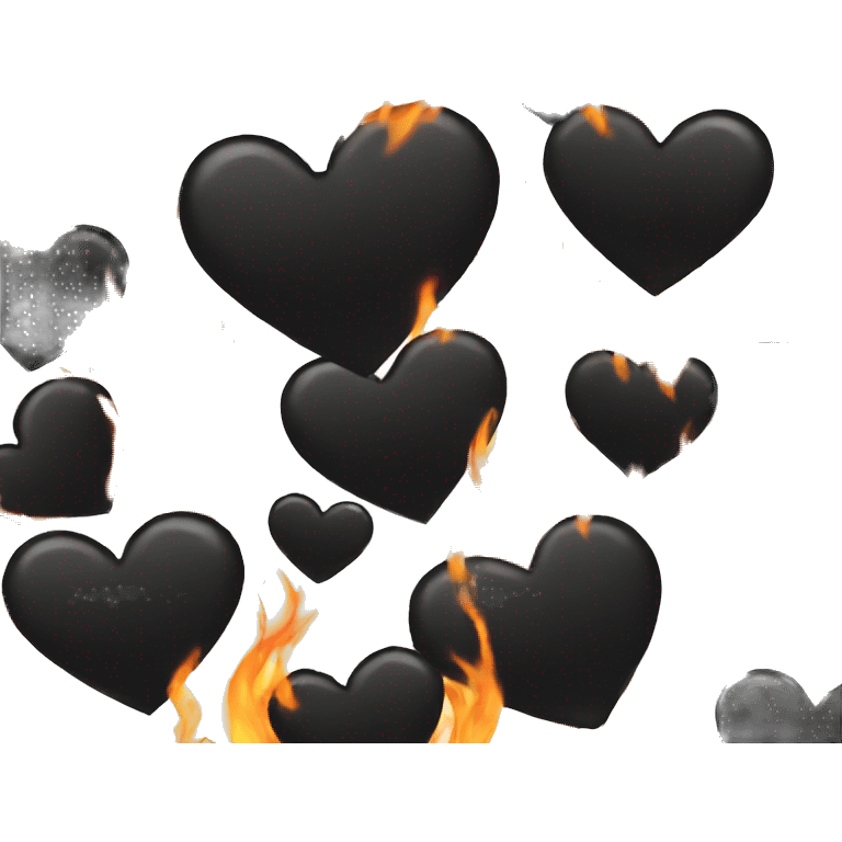 black heart flames emoji