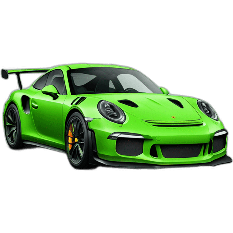 Green Porsche GT3 RS emoji