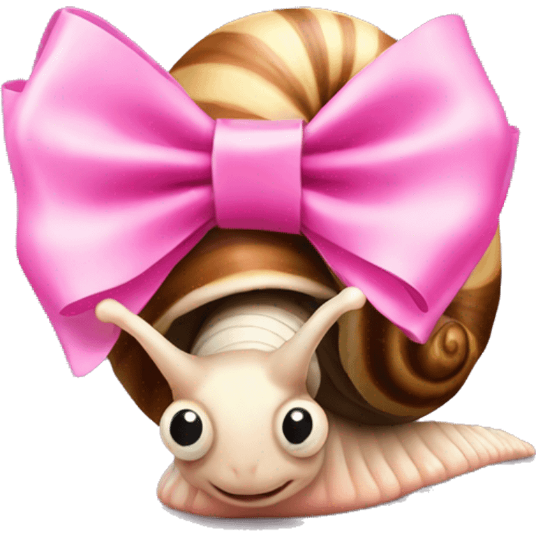 snail with pink bow  emoji