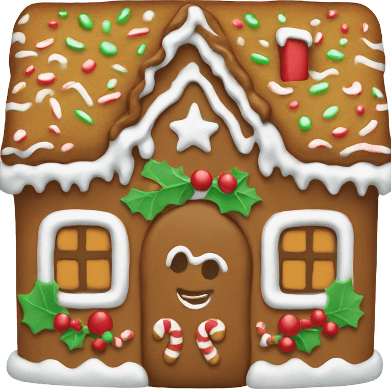 christmas gingerbread house emoji