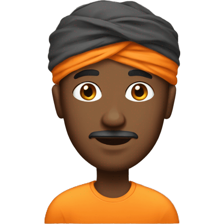 male portrait with orange turban  emoji