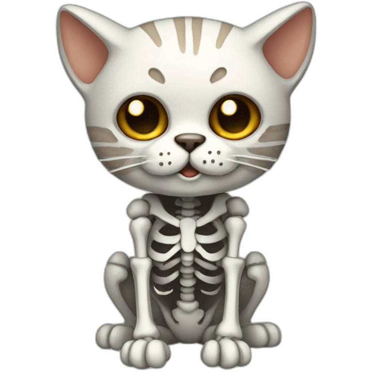 skeleton cat emoji