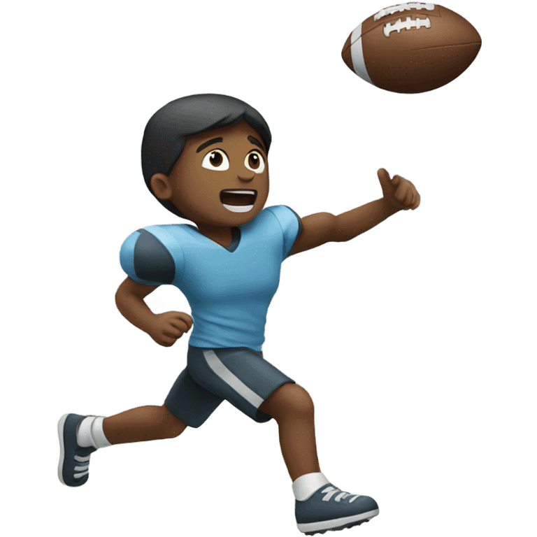 Kid throwing football emoji