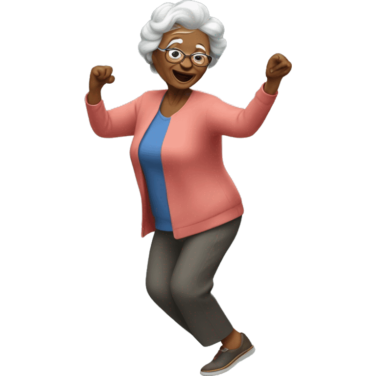 grandma dancing emoji