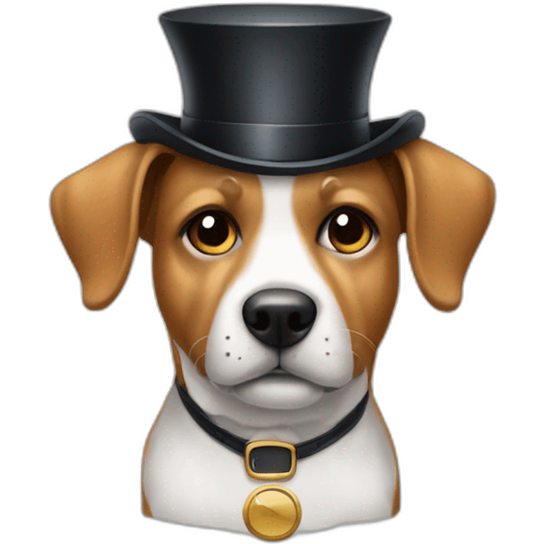 dog with a monocle using calculator  emoji