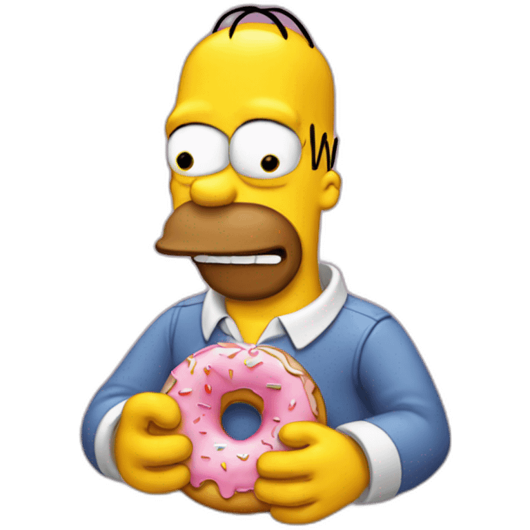 HOMER EATING DONUT emoji