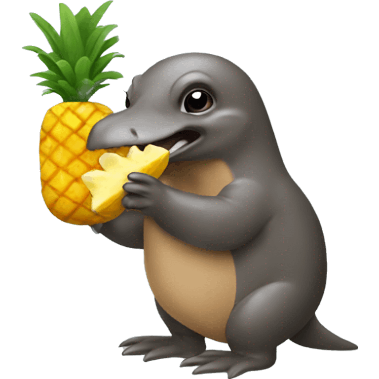 Platypus eating a pineapple  emoji