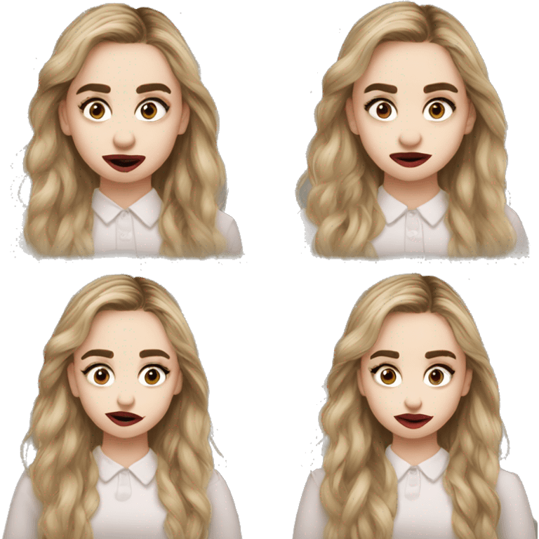 Sabrina Carpenter duckface emoji