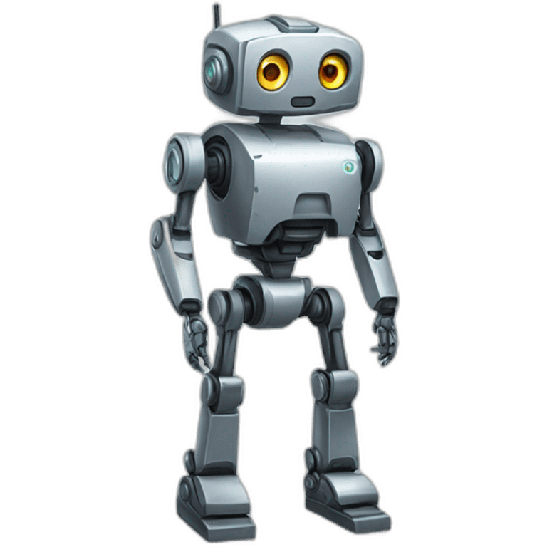 robot，full body, front view emoji