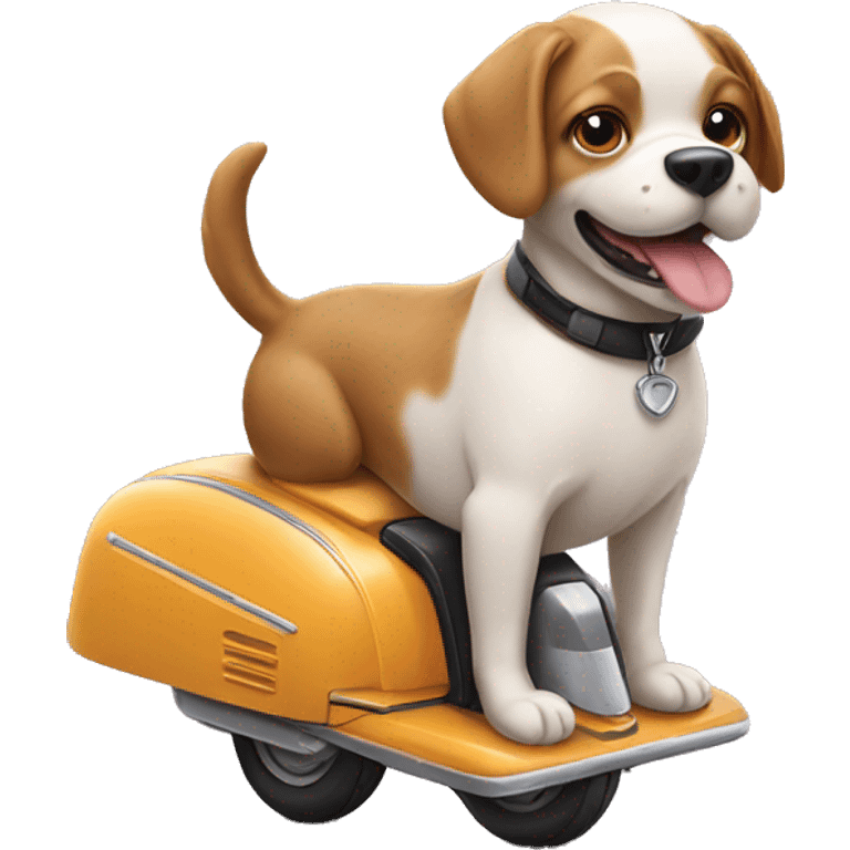 Dog on scooter  emoji