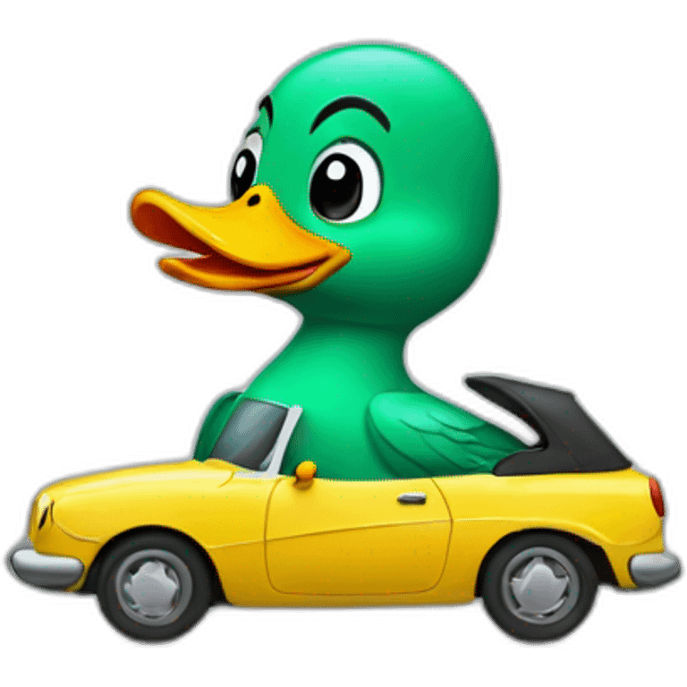 duck in car emoji