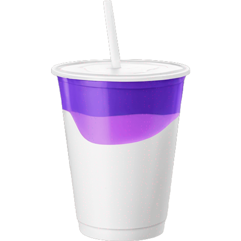 purple drink in a plastic white cup emoji