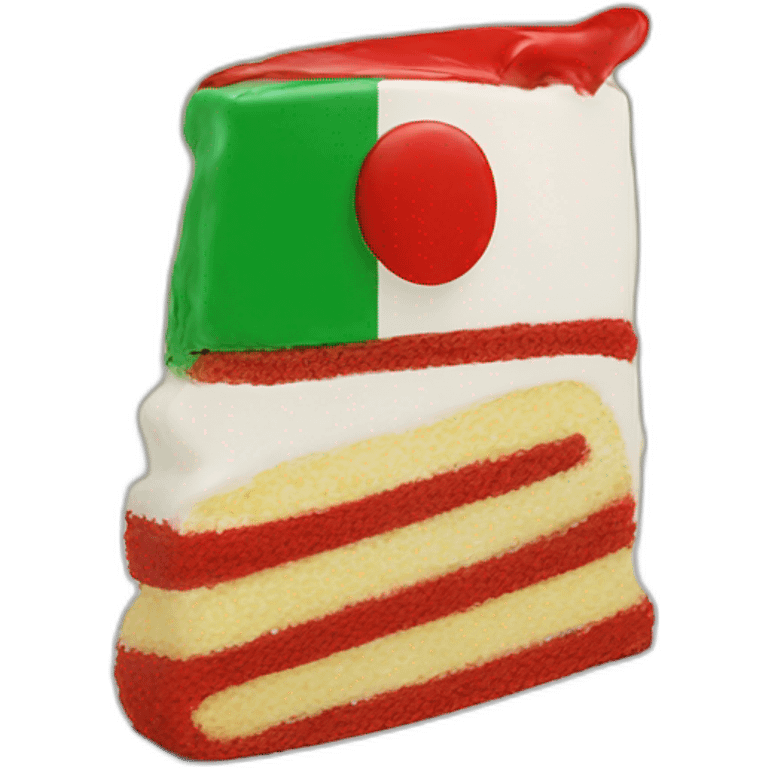 Italian flag cake emoji