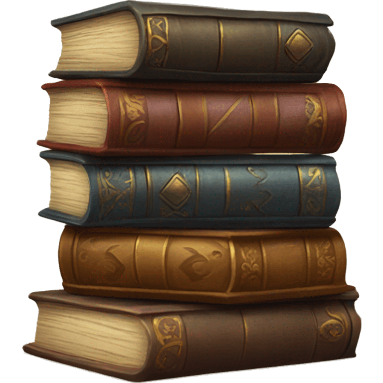 Vintage fantasy Book Stack emoji