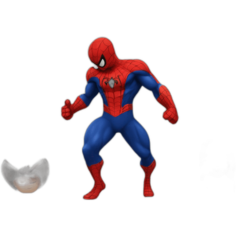 spider man hughing batman emoji