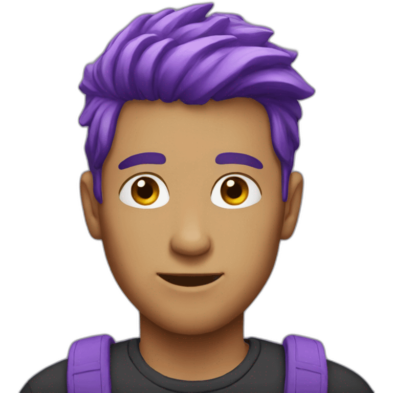 guy with purple hair emoji