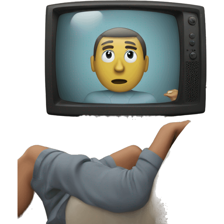 Person watching tv emoji