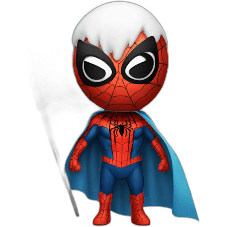 Spider-man with Argentine flag emoji