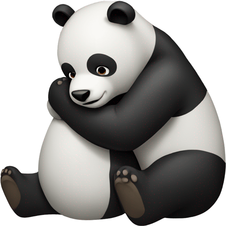 a bear hugging a panda  emoji