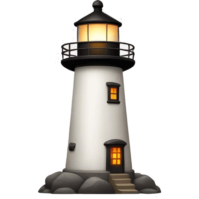 Lighthouse with firelight  emoji