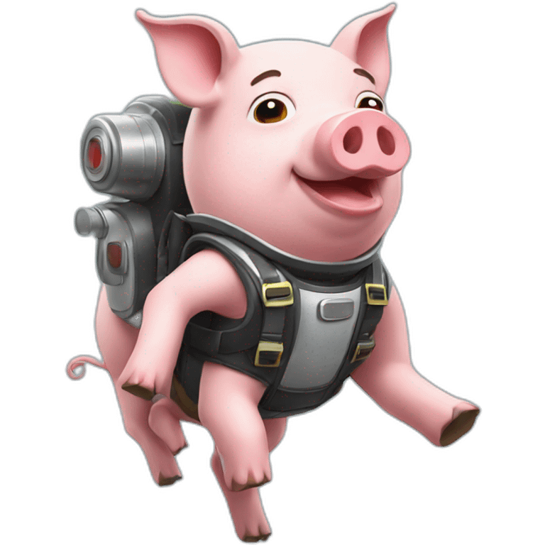 pig with jetpack emoji