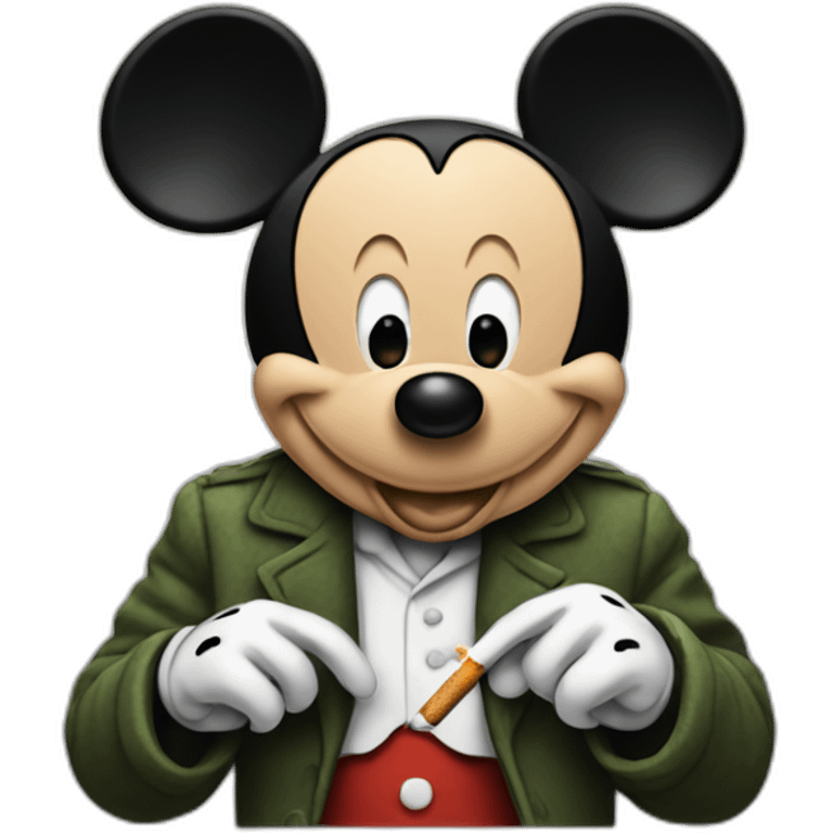 mickey avec une cigarette emoji