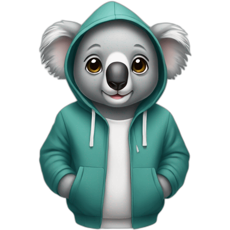 Koala wearing hoodie emoji