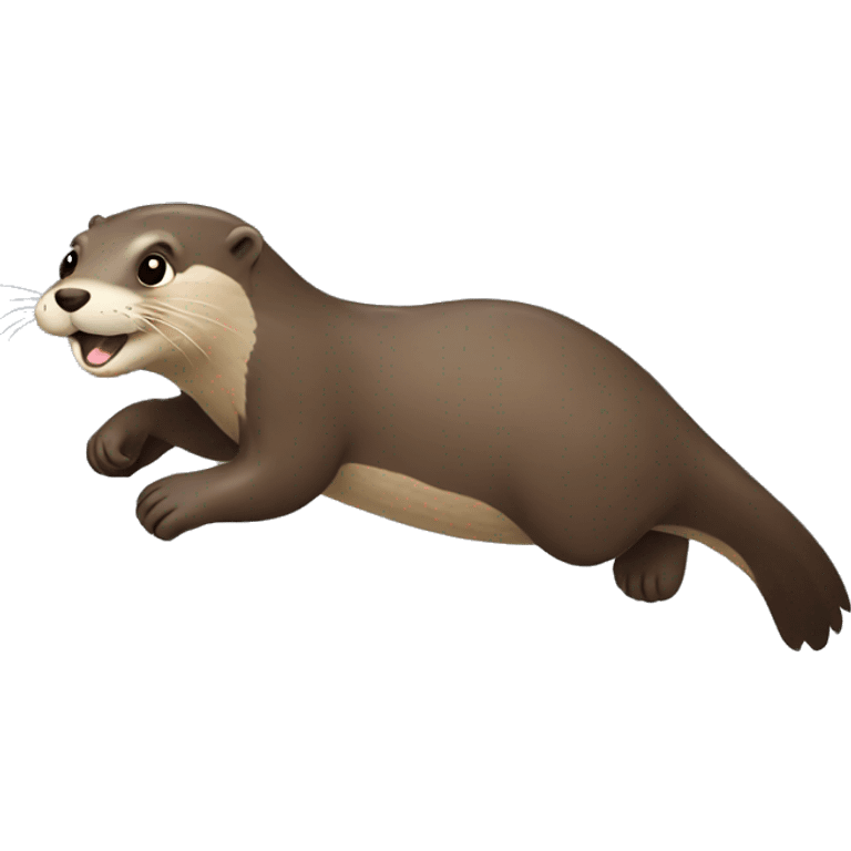 Otter running emoji