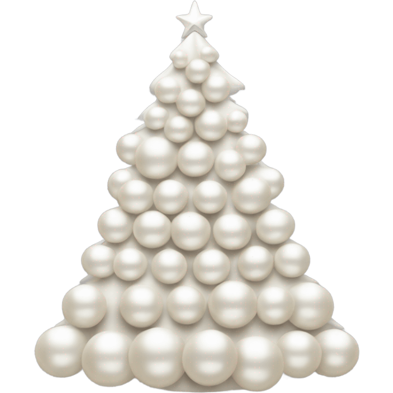 White christmas tree with pearls emoji