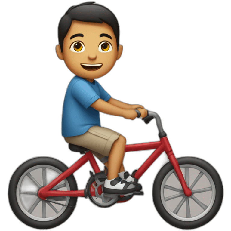 NIÑO EN BICICLETA SIN PEDALES emoji