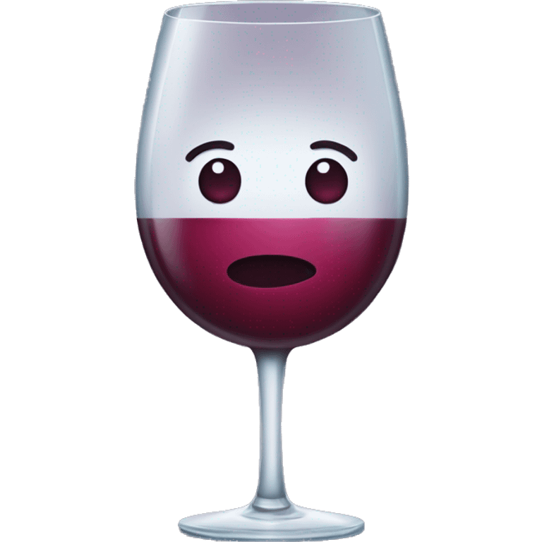 wine glass emoji that is 97% filled with wine  emoji