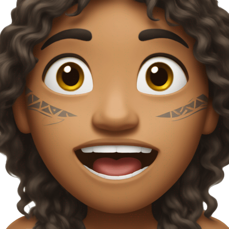 Moana saying hello emoji