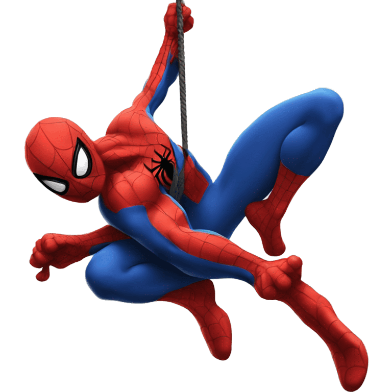 Spiderman swinging emoji