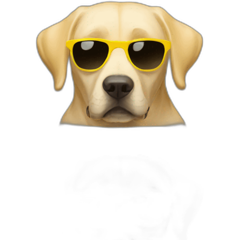 cool labrador yellow sunglasses emoji