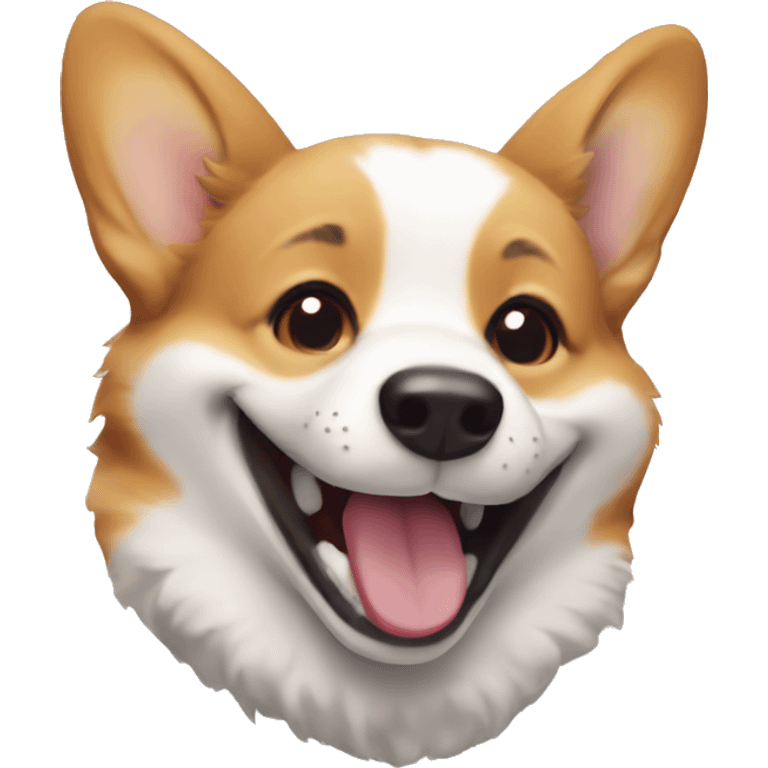 Corgi laughing emoji