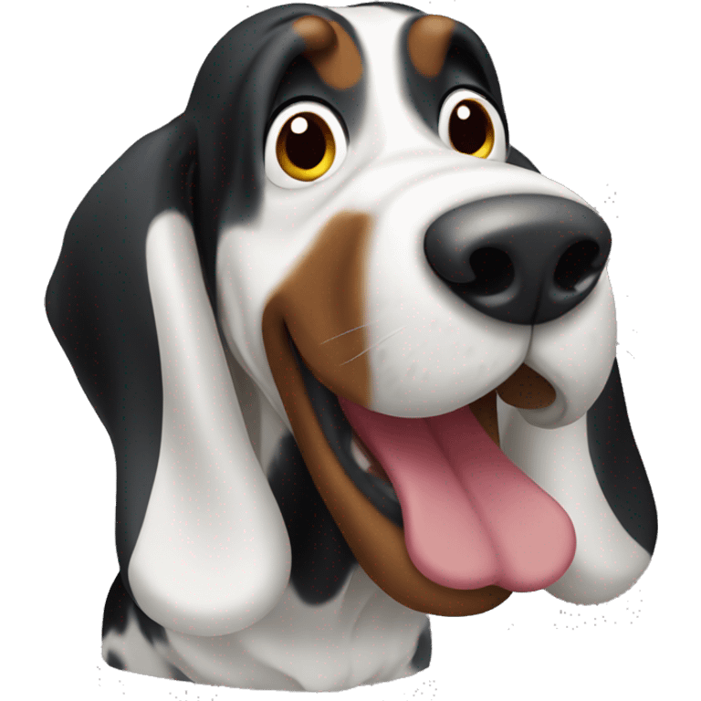 solid black basset hound emoji