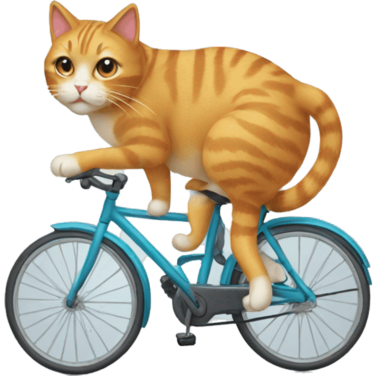 A cat on bicycle emoji